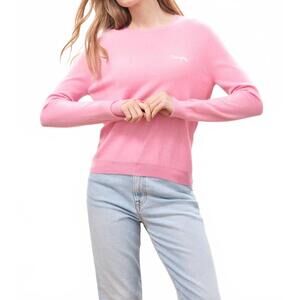 NEW JUMPER1234 cashmere naughty crew sweater in candy